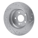 R1 03-16 Mercedes-Benz E250 Rear Drilled & Slotted Silver Brake Rotor Set