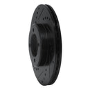 R1 84-87 Toyota Corolla (US/Canada) Front Left Drilled & Slotted Black Brake Rotor