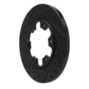 R1 15-25 Ford Transit-350/SRW Rear Left Drilled & Slotted Black Brake Rotor