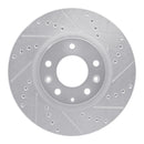 R1 04-08 Mazda RX-8 Front Right Drilled & Slotted Silver Brake Rotor