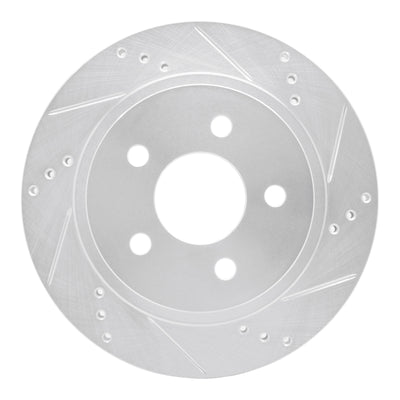 R1 93-97 Chevrolet Camaro Rear Right Drilled & Slotted Silver Brake Rotor