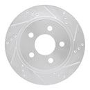 R1 93-97 Chevrolet Camaro Rear Right Drilled & Slotted Silver Brake Rotor