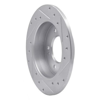 R1 11-25 Hyundai Veloster Rear Drilled & Slotted Silver Brake Rotor Set