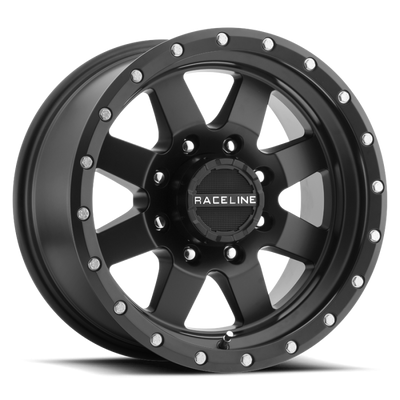 Raceline 935B Defender 15x8in / 5x114.3 BP / -24mm Offset / 83.82mm Bore - Satin Black Wheel