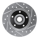 R1 96-08 Audi A4 (Mexico) Rear Left Drilled & Slotted Silver Brake Rotor