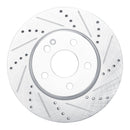 R1 06-11 Mercedes-Benz B200 Front Right Drilled & Slotted Silver Brake Rotor