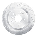 R1 16-25 Honda Passport Front & Rear Drilled & Slotted Silver Brake Rotor Set