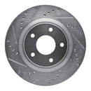 R1 07-13 Nissan Altima Front Left Drilled & Slotted Silver Brake Rotor