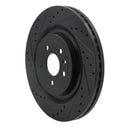 R1 13-19 Ford Police Interceptor Sedan Front Left Drilled & Slotted Black Brake Rotor