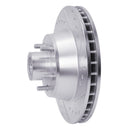 R1 1969-1973 Chrysler New Yorker Front Right Drilled & Slotted Silver Brake Rotor