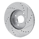 R1 98-99 Acura CL Front Left Drilled & Slotted Silver Brake Rotor