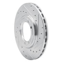 R1 92-04 Hummer H1 Rear Right Front Right Drilled & Slotted Silver Brake Rotor