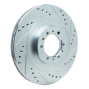 R1 98-04 Mitsubishi Montero Sport (USA/Canada) Front Right Drilled & Slotted Silver Brake Rotor