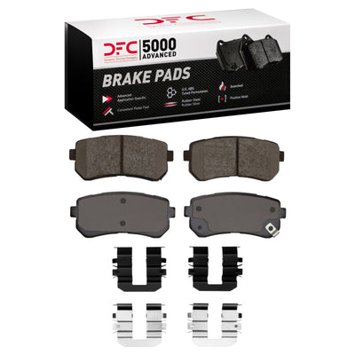 DFC 10-16 Hyundai Tucson Rear Drilled & Slotted Geoperformance Rotors 5000 Advanced Pads w/Hardware