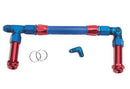 Russell Performance -8 AN to -8 AN ProFlex Holley 4150 Dual Inlet Carb Kit (Red/Blue)