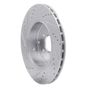 R1 18-25 Genesis G70 Rear Right Drilled & Slotted Silver Brake Rotor