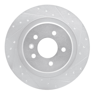 R1 16-18 Buick Envision Rear Right Drilled & Slotted Silver Brake Rotor
