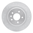 R1 16-18 Buick Envision Rear Right Drilled & Slotted Silver Brake Rotor