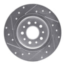 R1 14-19 Fiat 500L Rear Right Drilled & Slotted Silver Brake Rotor