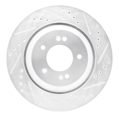 R1 19-24 Hyundai Elantra Rear Drilled & Slotted Silver Brake Rotor Set