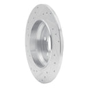 R1 07-13 Mercedes-Benz CL550 Rear Right Drilled & Slotted Silver Brake Rotor