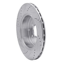 R1 10-16 Hyundai Genesis Coupe Front & Rear Drilled & Slotted Silver Brake Rotor Set