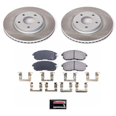 Power Stop 17-18 Nissan Sentra Front and Rear Semi-Coated Rotor Kit