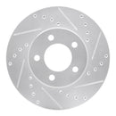 R1 93-97 Ford Thunderbird Front & Rear Drilled & Slotted Silver Brake Rotor Set