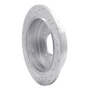 R1 06-09 Hyundai AZERA Rear Right Drilled & Slotted Silver Brake Rotor