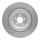 R1 10-24 Jaguar F-Type Front & Rear Drilled & Slotted Silver Brake Rotor Set