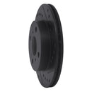 R1 99-05 Toyota Echo Front Right Drilled & Slotted Black Brake Rotor