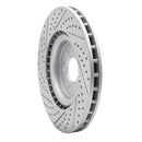 R1 08-15 Mitsubishi Lancer Front Right Drilled & Slotted Geo-Carbon Rotor