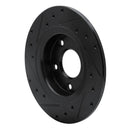 R1 14-21 Mazda 6 Rear Right Drilled & Slotted Black Brake Rotor