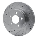 R1 2001-2011 Ford Explorer Sport Front Left Drilled & Slotted Silver Brake Rotor