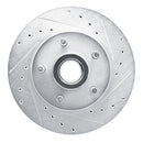 R1 79-83 American Motors SPIRIT Front Right Drilled & Slotted Silver Brake Rotor
