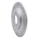 R1 17-23 Hyundai Kona Ev Rear Left Drilled & Slotted Geo-Carbon Rotor
