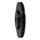 R1 03-08 Infiniti G35 Front & Rear Drilled & Slotted Black Brake Rotor Set