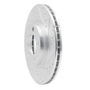 R1 11-16 Mini Cooper Countryman Front Right Drilled & Slotted Silver Brake Rotor