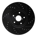 R1 15-21 Subaru WRX Front & Rear Drilled & Slotted Black Brake Rotor Set