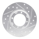 R1 80-82 Toyota Tercel Front Right Drilled & Slotted Silver Brake Rotor