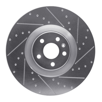 R1 16-26 Volvo XC90 Front Right Drilled & Slotted Silver Brake Rotor