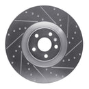 R1 16-26 Volvo XC90 Front Right Drilled & Slotted Silver Brake Rotor