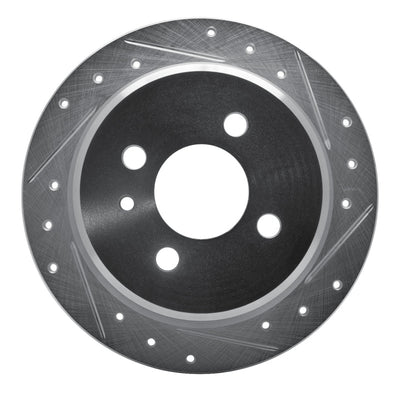 R1 88-90 BMW 325IX Rear Right Drilled & Slotted Silver Brake Rotor