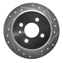 R1 88-90 BMW 325IX Rear Right Drilled & Slotted Silver Brake Rotor