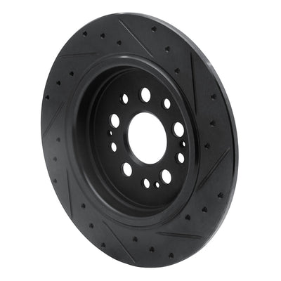R1 19-25 Acura RDX Front & Rear Drilled & Slotted Black Brake Rotor Set