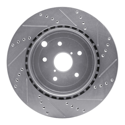 R1 18-24 Subaru WRX Rear Drilled & Slotted Silver Brake Rotor Set