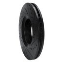 R1 03-11 Cadillac BLS (Mexico) Front Left Drilled & Slotted Black Brake Rotor