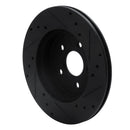 R1 88-88 Pontiac Fiero Front/Rear Left Drilled & Slotted Black Brake Rotor