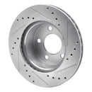 R1 93-98 Jeep Grand Cherokee Front & Rear Drilled & Slotted Silver Brake Rotor Set