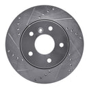 R1 99-04 Land Rover Discovery Front Left Drilled & Slotted Silver Brake Rotor
